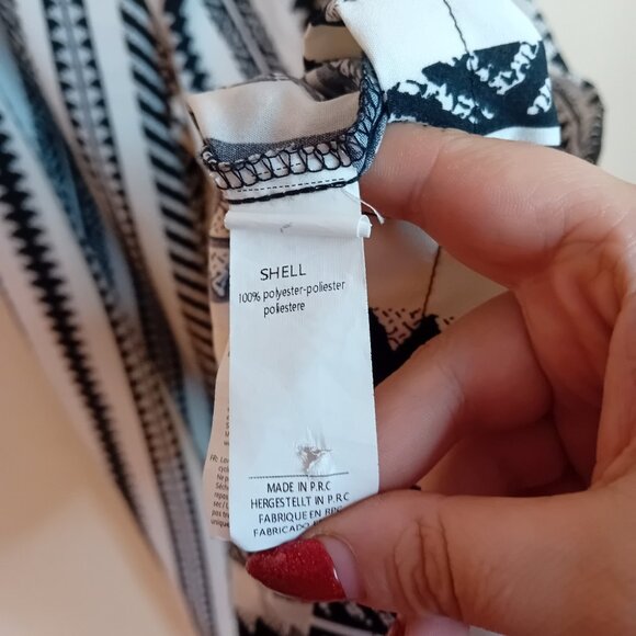 NWOT Women's Cupshe Lightweight Wide Leg Tribal Striped Coverup Beach Pants L - Picture 13 of 14